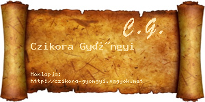 Czikora Gyöngyi névjegykártya