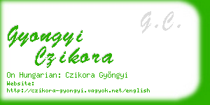 gyongyi czikora business card